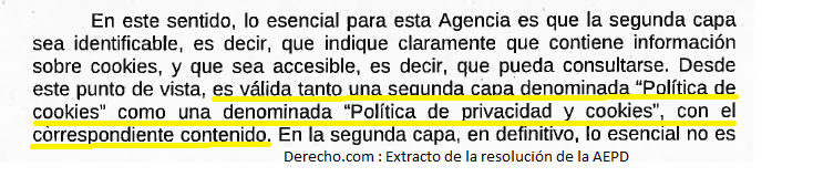 Extracto de la respuesta de la AEPD